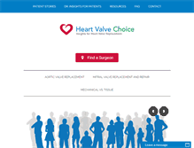 Tablet Screenshot of heartvalvechoice.com